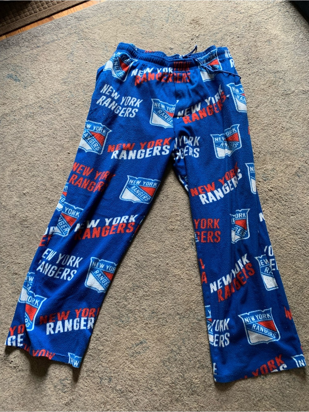 NHL New York Rangers Blue Fleece Pajama Pants Medium